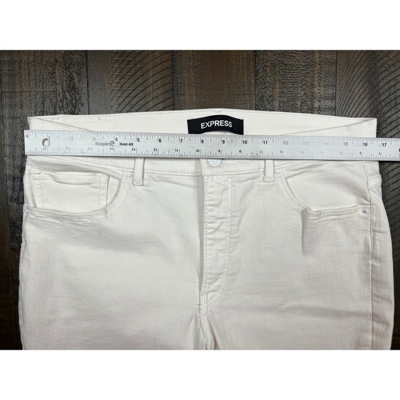 EXPRESS Perfect Denim, Perfect Curve Stretch Denim Leggings, High Rise, Size 12R - Picture 3 of 7
